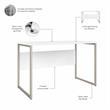 Pemberly Row 48W x 24D Computer Table Desk in White - Engineered Wood