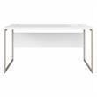 Pemberly Row 60W x 30D Computer Table Desk in White - Engineered Wood