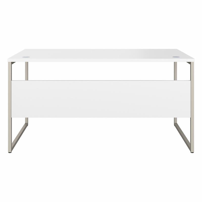 Pemberly Row 60W x 30D Computer Table Desk in White - Engineered Wood