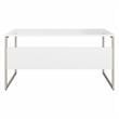 Pemberly Row 60W x 30D Computer Table Desk in White - Engineered Wood