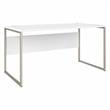 Pemberly Row 60W x 30D Computer Table Desk in White - Engineered Wood
