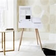 Pemberly Row 24'' Wide Vanity with Mirror Vanity Table -White