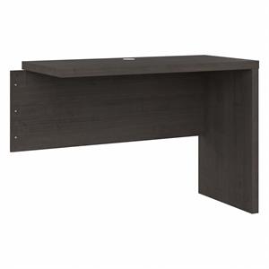 Pemberly Row 42W Desk Return/Bridge in Charcoal Maple - Engineered Wood
