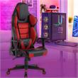 Pemberly Row Modern / Contemporary Faux Leather Game Chair Red
