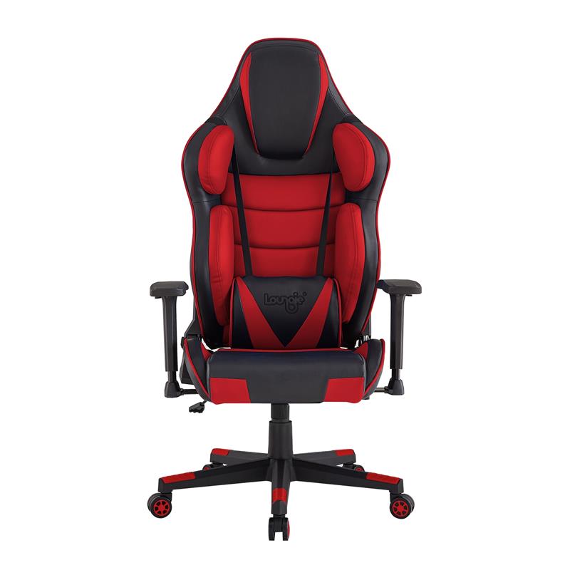 Pemberly Row Modern / Contemporary Faux Leather Game Chair Red