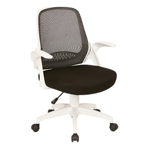 Pemberley Row Fabric Mesh Black Office Chair Adjustable 20&quotW x 19.25&quotD x 2.75&quotT Assembled