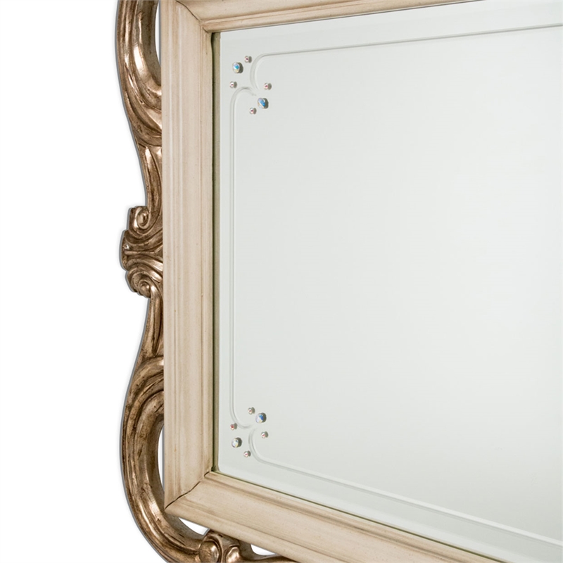 Pemberly Row Modern / Contemporary Wood Wall Mirror - Champagne