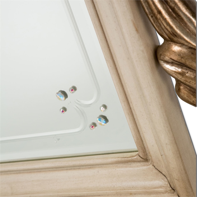 Pemberly Row Modern / Contemporary Wood Wall Mirror - Champagne