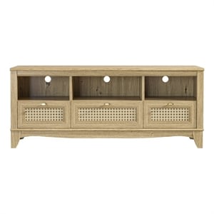 Pemberly Row 55&quot TV Stand Media Console w/ drawer for TV up to 65&quot - Beige