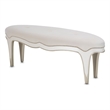 Pemberly Row Modern / Contemporary Velvet Bed Bench - Creamy Pearl