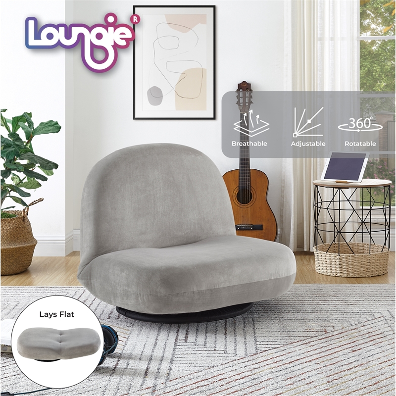 Pemberly Row Modern / Contemporary Plush Recliner/Floor Chair Gray