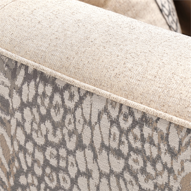 Pemberly Row Contemporary Transitional Loveseat in Opal  /  Gold