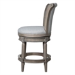 Pemberley Row Wood Weathered Gray Counter-Height Swivel Bar Stool Rectangular 24