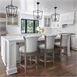 Pemberley Row Wood Weathered Gray Counter-Height Swivel Bar Stool Rectangular 24