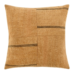 Pemberly Row Modern 22&quot Belgian Linen Fabric Blend Chestnut Brown