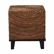 Pemberly Row Contemporary Bohemian Natural Seagrass End Table