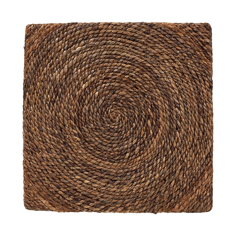 Pemberly Row Contemporary Bohemian Natural Seagrass End Table