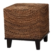 Pemberly Row Contemporary Bohemian Natural Seagrass End Table