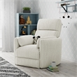 Pemberly Row Power Swivel Glider Recliner Two Pack in White