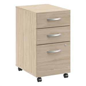 Pemberly Row 3 Drawer Mobile File Cabinet in Natural Elm - Engineered Wood
