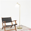 Pemberly Row Contemporary Regal Radiance Floor Metal & Brass Lamp