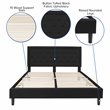 Pemberly Row Modern / Contemporary Tufted King Platform Bed in Black