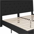 Pemberly Row Modern / Contemporary Tufted King Platform Bed in Black