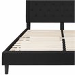 Pemberly Row Modern / Contemporary Tufted King Platform Bed in Black