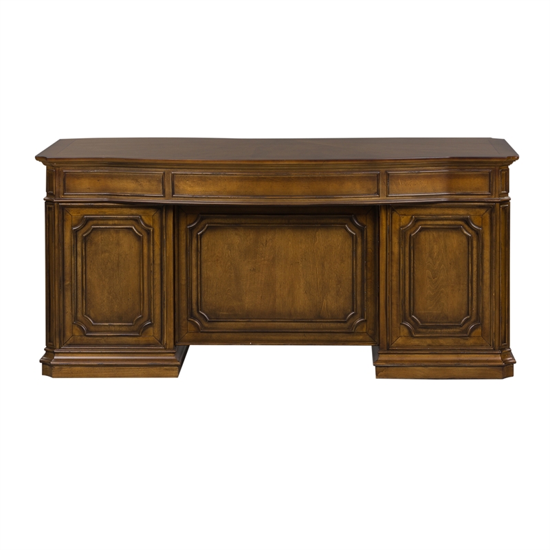 Pemberly Row Contemporary Medium Brown 5 Piece Jr Executive set