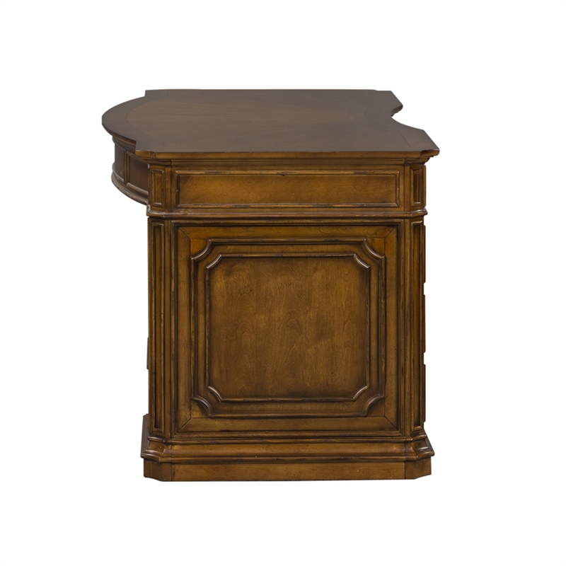 Pemberly Row Contemporary Medium Brown 5 Piece Jr Executive set