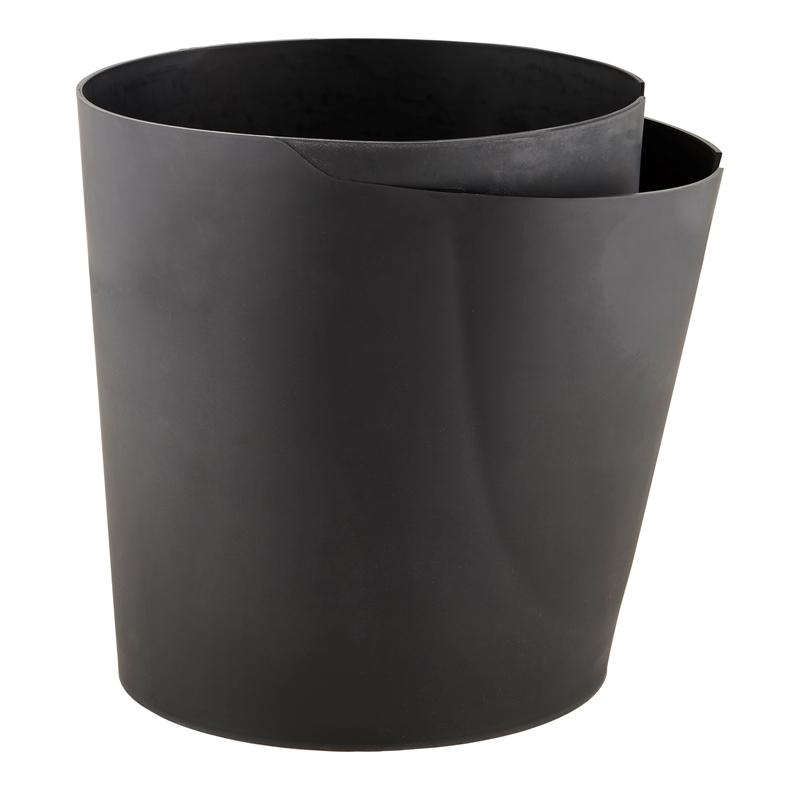 Pemberly Row Modern Deskside Recycling and Trash Can 9929BL Black