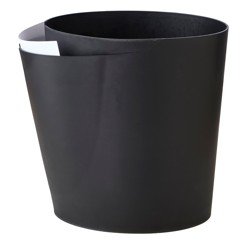 Pemberly Row Modern Deskside Recycling and Trash Can 9929BL Black