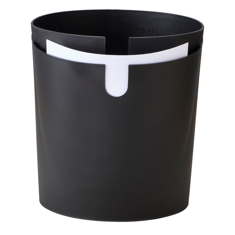 Pemberly Row Modern Deskside Recycling and Trash Can 9929BL Black