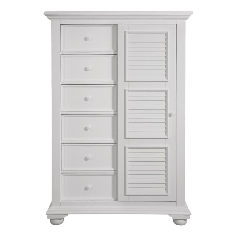 Pemberly Row Modern / Contemporary White Wood Gentleman's Chest