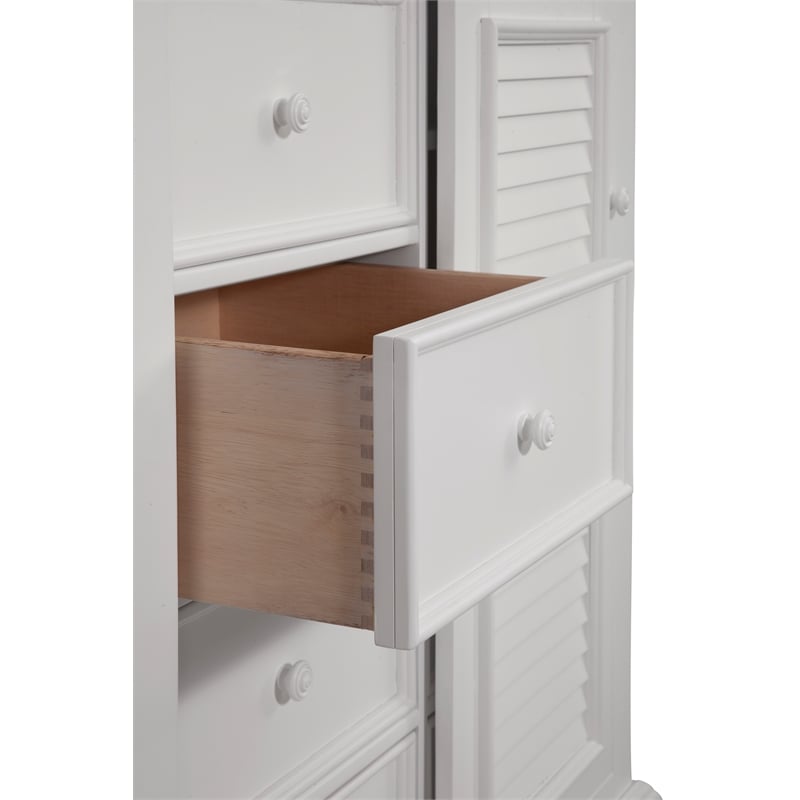 Pemberly Row Modern / Contemporary White Wood Gentleman's Chest