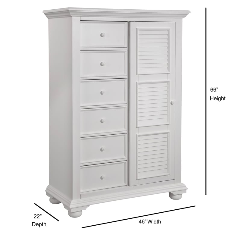 Pemberly Row Modern / Contemporary White Wood Gentleman's Chest
