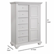 Pemberly Row Modern / Contemporary White Wood Gentleman's Chest