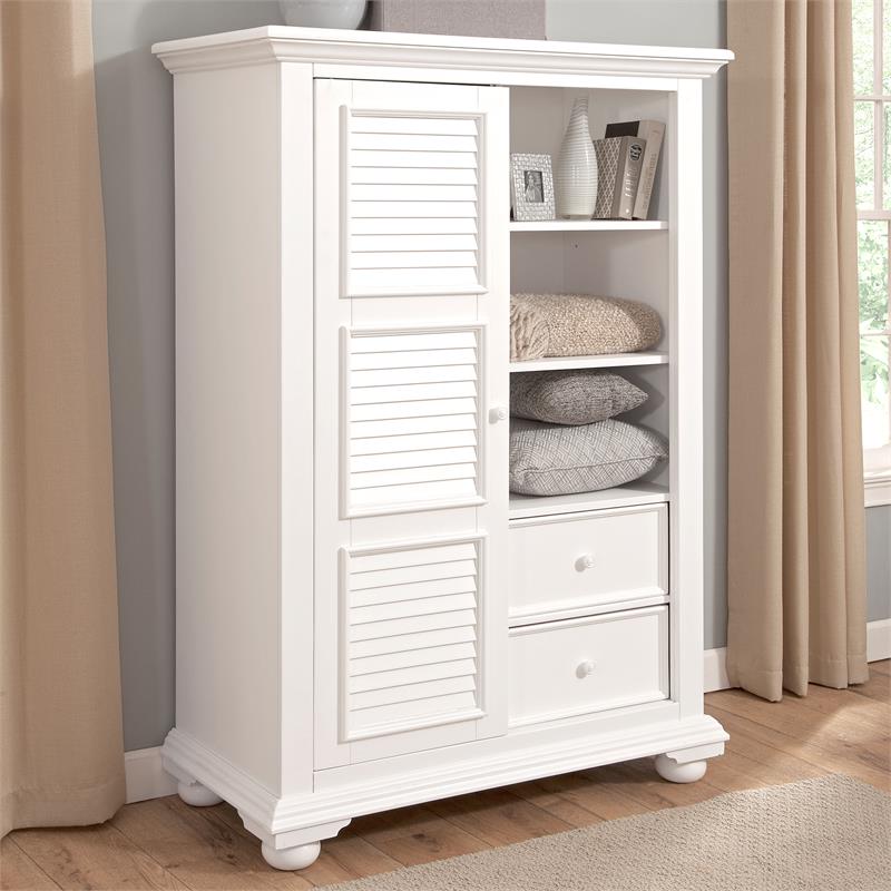 Pemberly Row Modern / Contemporary White Wood Gentleman's Chest
