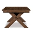 Pemberly Row 7 Piece Wood Dining Set X Frame Padded Seats in Rustic Umber Finish