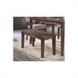 Pemberly Row Transitional Solid Wood Dining Room Bench in Antique Natural Oak