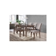 Pemberly Row Transitional Solid Wood Dining Room Bench in Antique Natural Oak