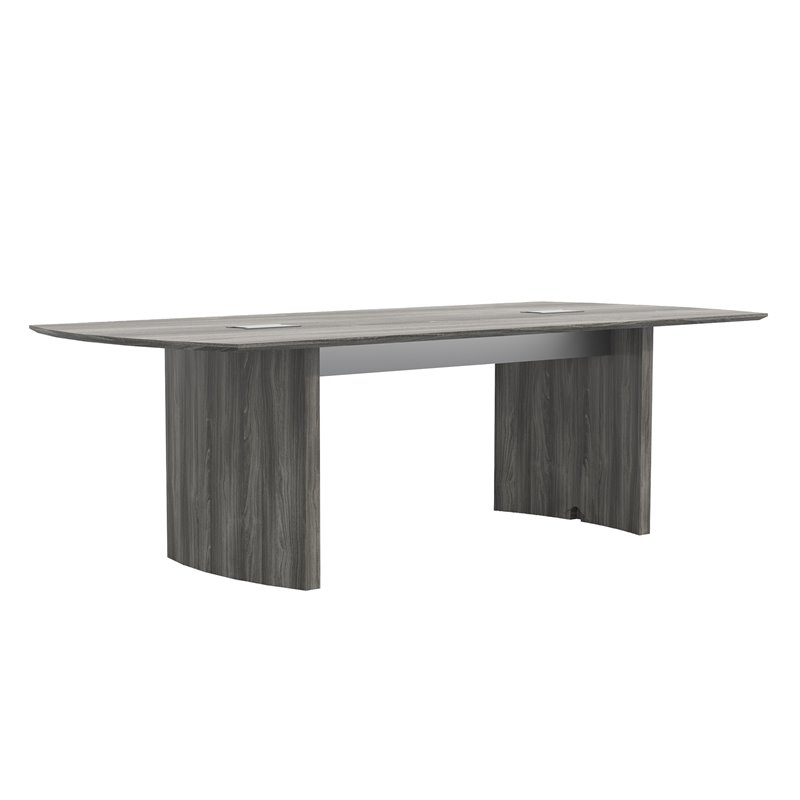 Pemberly Row Modern / Contemporary 8' Conference Table in Gray Steel