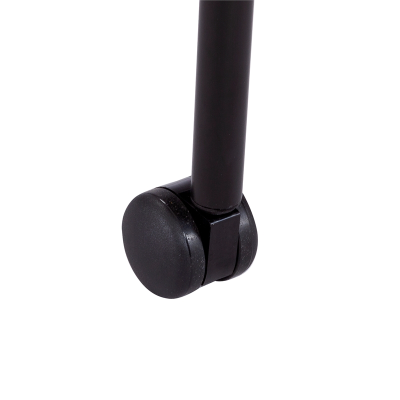Pemberly Row Stack Chair with Casters in Black - 21.88