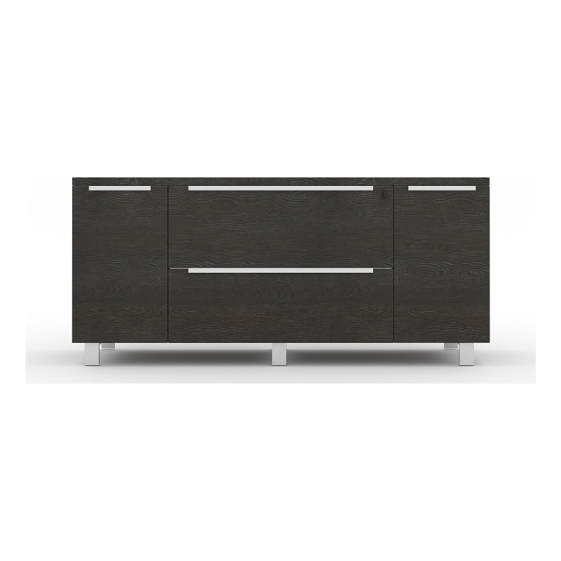 Pemberly Row Credenza with 2 Drawers and 2 Doors in Espresso