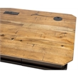 Pemberly Row Executive Writing Desk Writing Table Office Desk Wood Top Brown