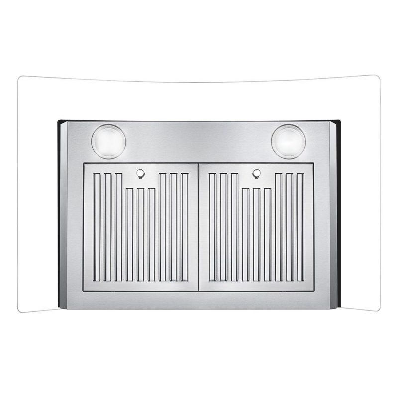 Pemberly Row 380 CFM Ducted Wall Mount Stainless Steel Range Hood - Silver