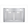 Pemberly Row 380 CFM Ducted Wall Mount Stainless Steel Range Hood - Silver