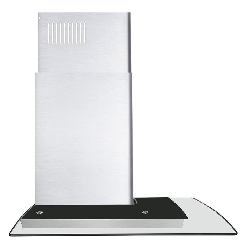 Pemberly Row 380 CFM Ducted Wall Mount Stainless Steel Range Hood - Silver