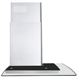 Pemberly Row 380 CFM Ducted Wall Mount Stainless Steel Range Hood - Silver