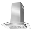 Pemberly Row 380 CFM Ducted Wall Mount Range Hood Kitchen Hood - Stainless Steel